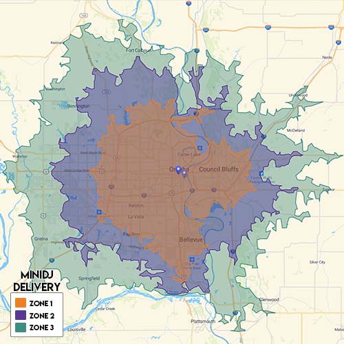 Omaha MiniDJ Delivery Map